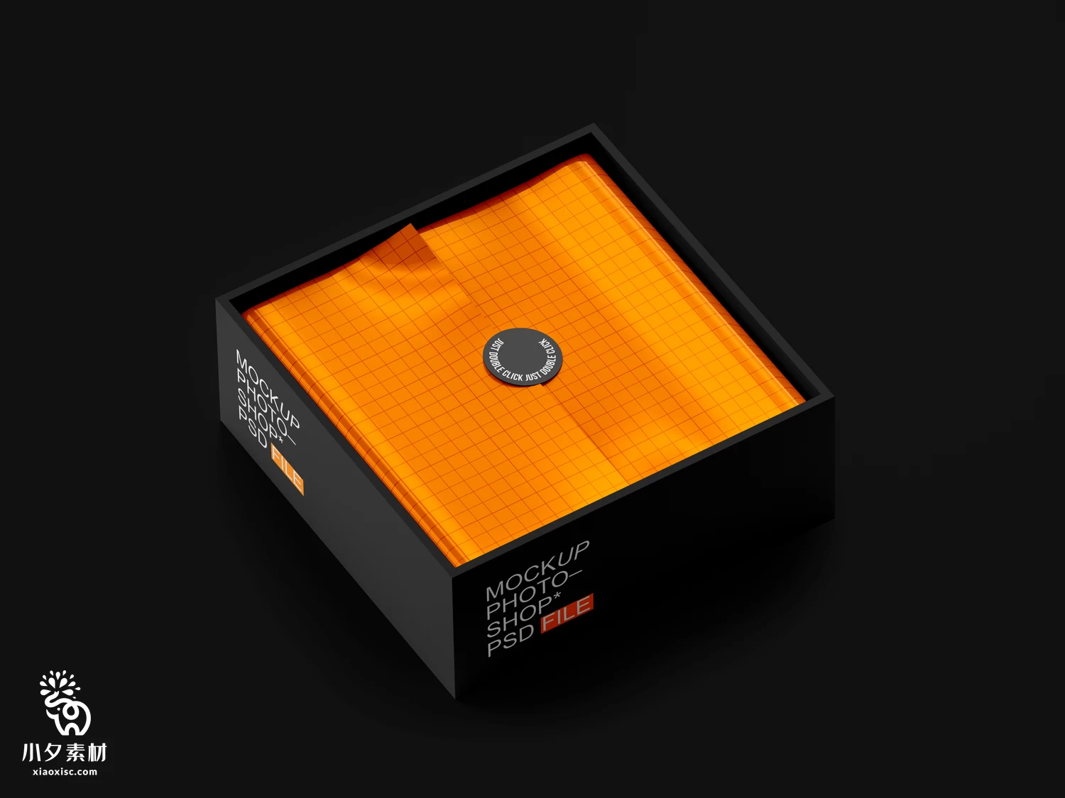 正方形天地盖礼品盒纸盒子VI展示包装智能贴图样机PSD设计素材【001】